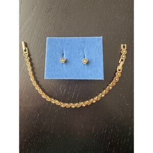 Avon Heart Bracelet with matching earrings